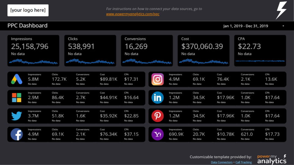 screenshot of Power My Analytics